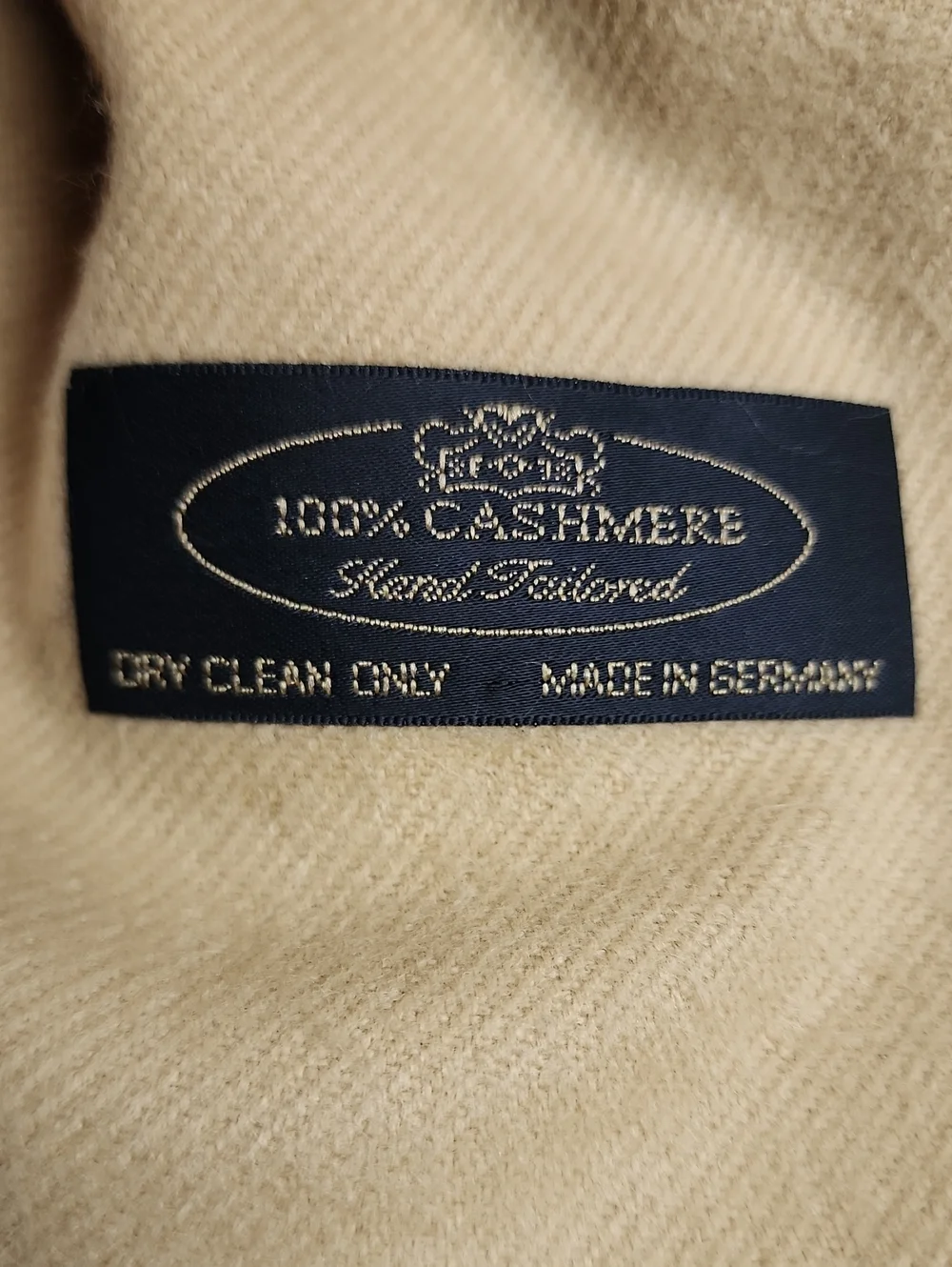100% CASHMERE Camel Hand Tailored Made In Germany Fringed Scarf - Unbranded